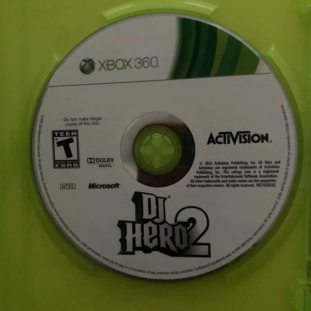 DJ Hero 2 (Microsoft Xbox 360, 2010) With Manual